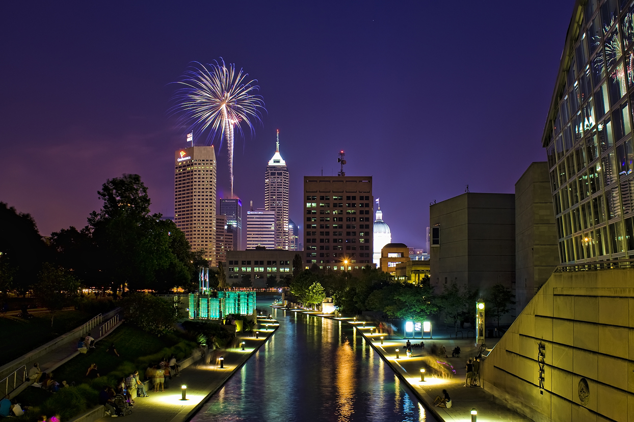 Fireworks over Indianapolis